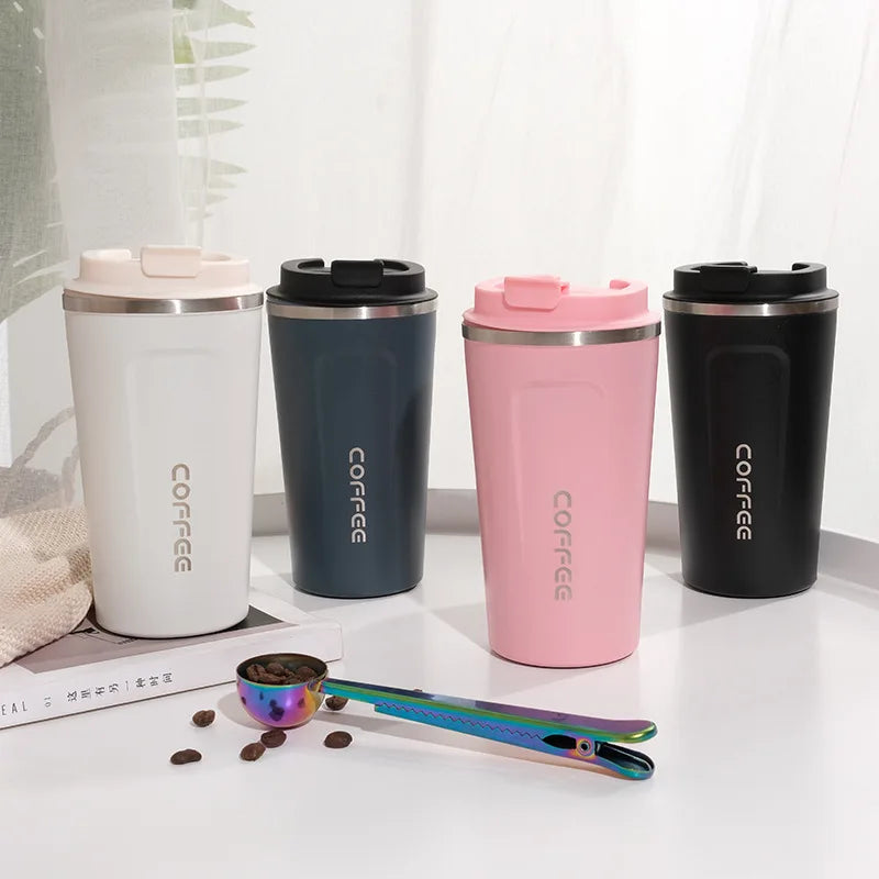 380/510ML Stainless Steel Travel Coffee Cup Leakproof Thermal Mug