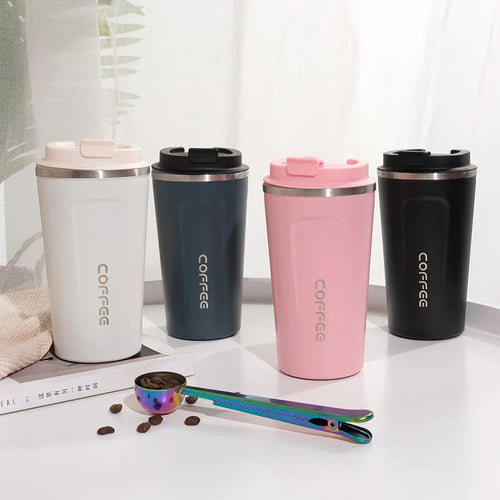380/510ML Stainless Steel Travel Coffee Cup Leakproof Thermal Mug
