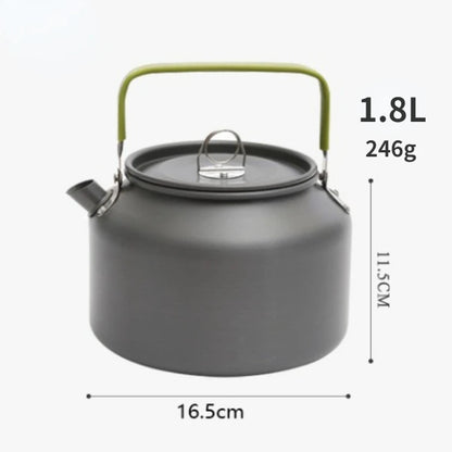 Portable Aluminum Camping Coffee & Tea Kettle Outdoor Cooking Pot