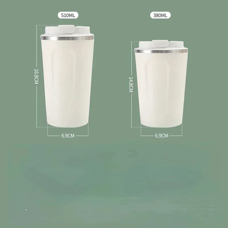 380/510ML Stainless Steel Travel Coffee Cup Leakproof Thermal Mug