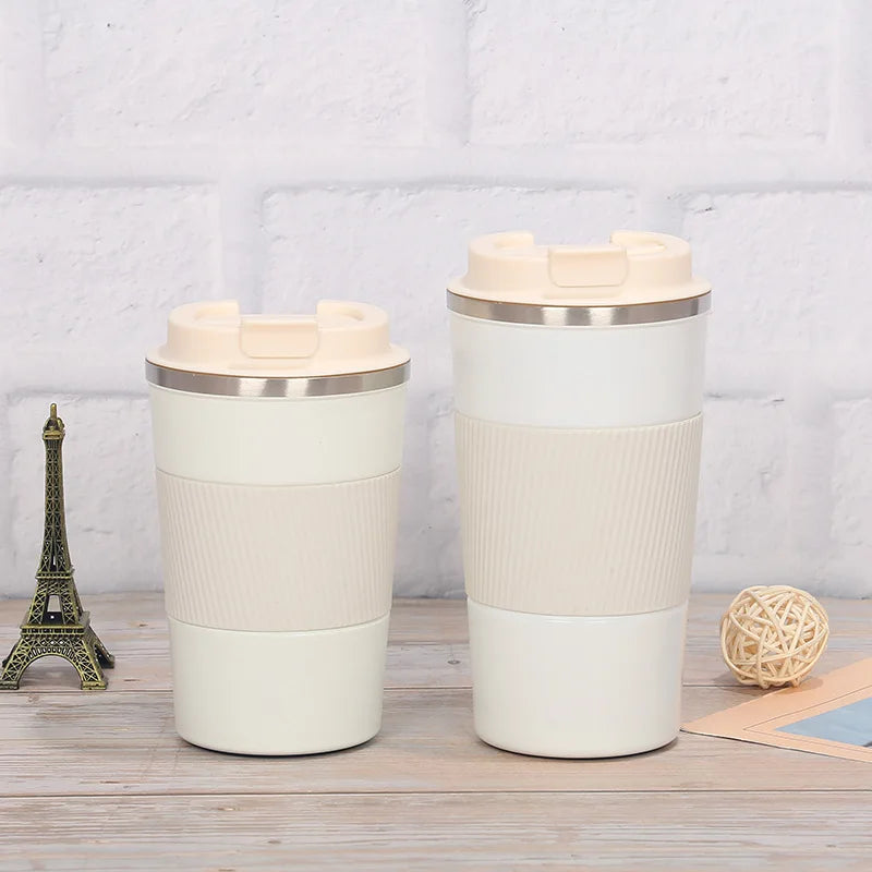 380/510ML Stainless Steel Coffee Cup Non-Slip Travel Thermal Mug