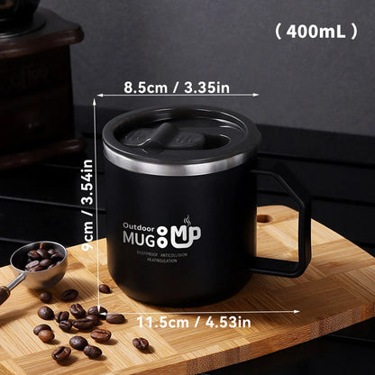 400ML Insulated Coffee Mug 304 Stainless Steel Double Wall Cup