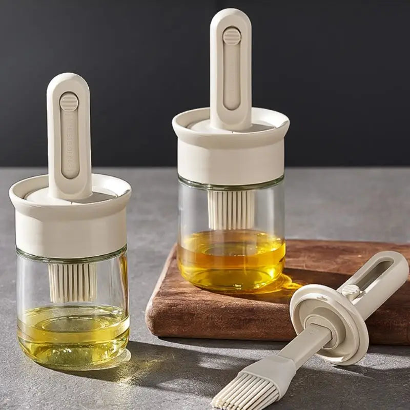Oil Dispenser Bottle with Silicone Brush BPA-Free BBQ Cooking Set