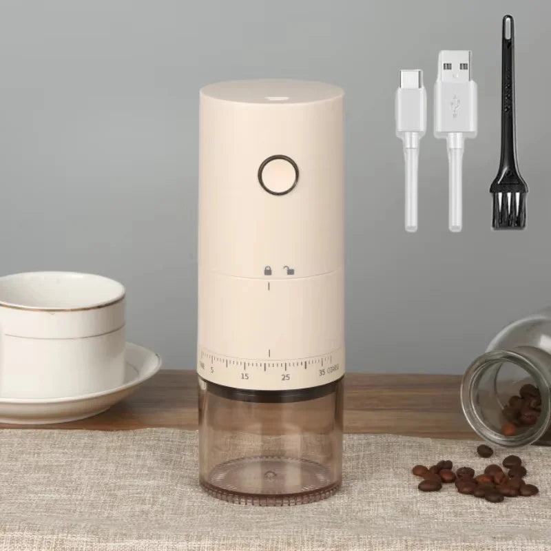 Portable Electric Coffee Grinder 38 Gear Adjustable Bean Grinder