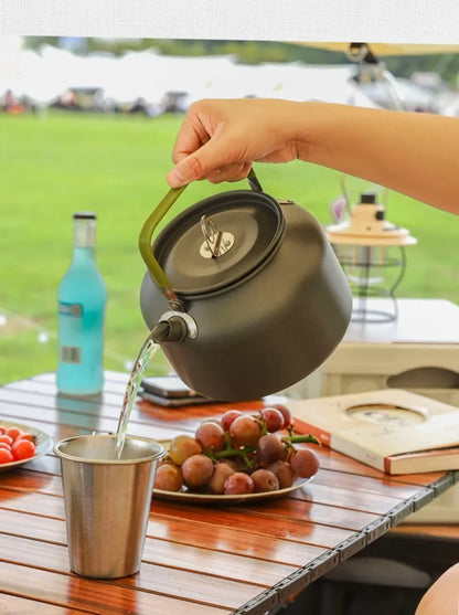 Portable Aluminum Camping Coffee & Tea Kettle Outdoor Cooking Pot