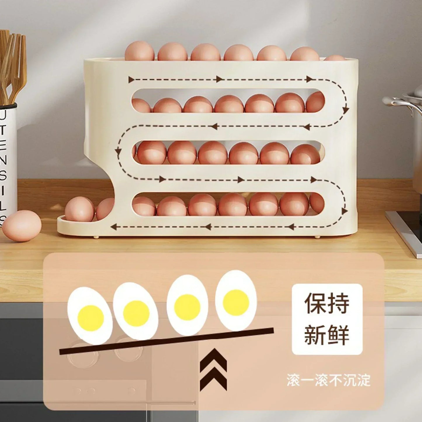 2-4-layer Slide Egg Storage Box