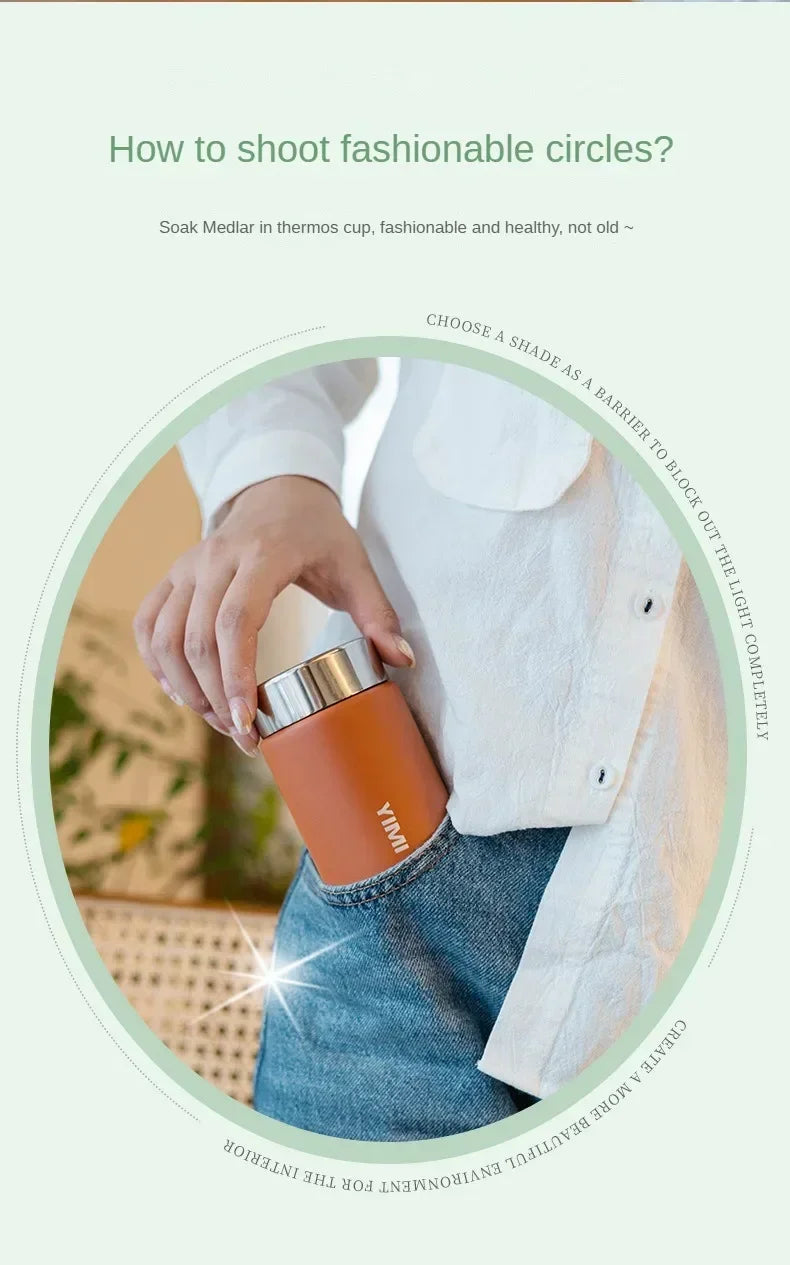 230ML Mini 316 Stainless Steel Thermos Mug Portable Vacuum Flask
