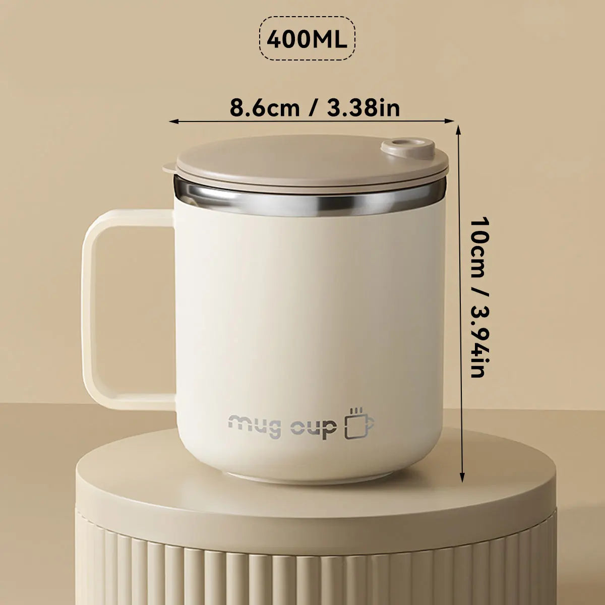 400ML Insulated Coffee Mug 304 Stainless Steel Double Wall Cup