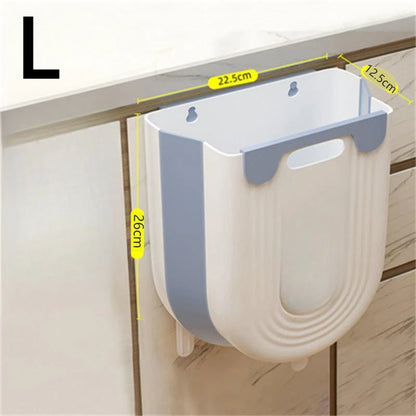 S/L Kitchen Folding Hanging Trash Can Home Bathroom Cabinet Wall Mounted Trash Can Kitchen Accessories