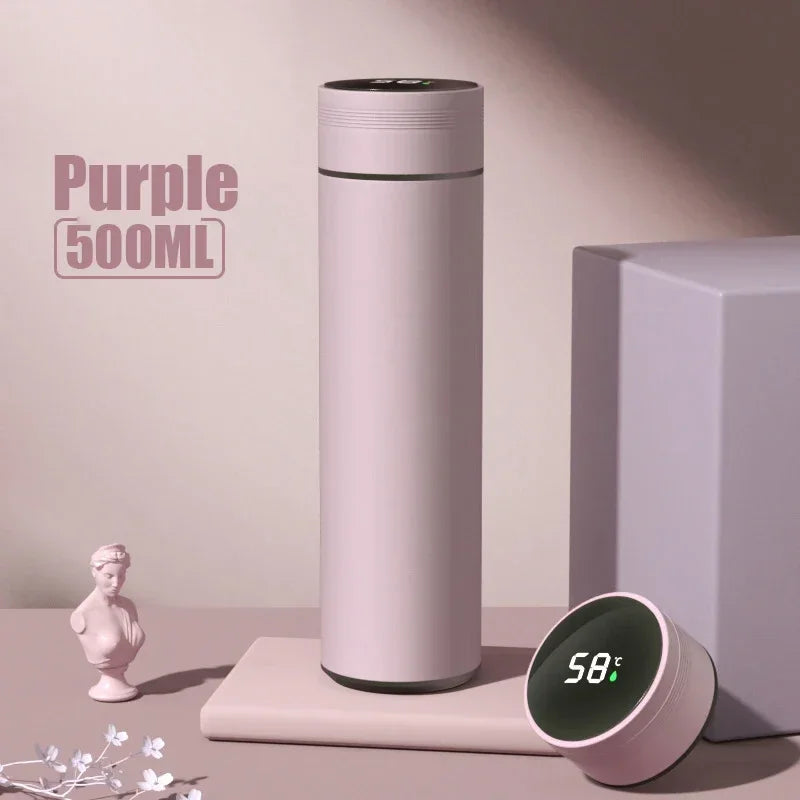 500ML Temperature Display Stainless Steel Smart Thermos Bottle
