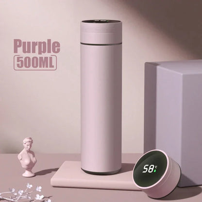 500ML Temperature Display Stainless Steel Smart Thermos Bottle