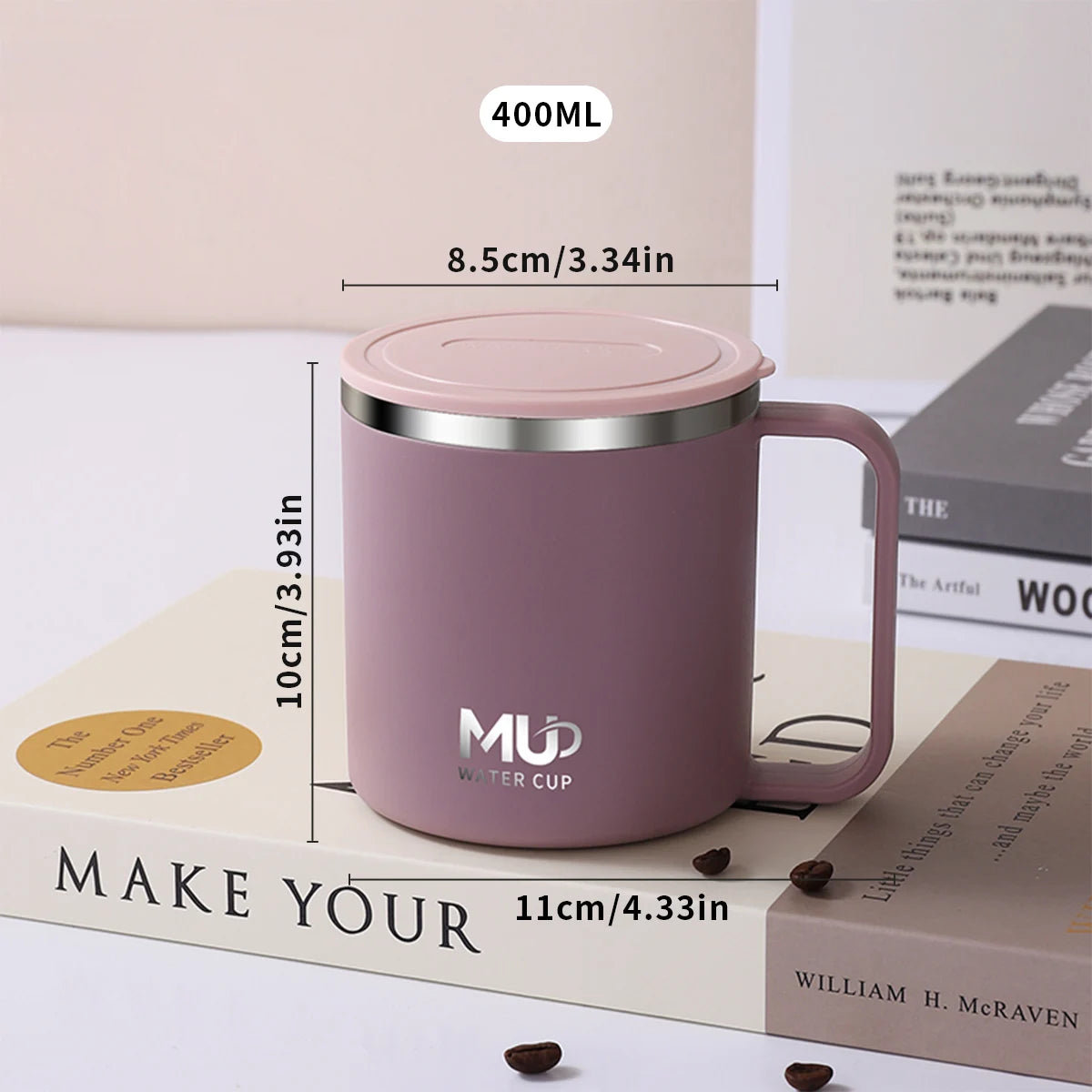 400ML Insulated Coffee Mug 304 Stainless Steel Double Wall Cup