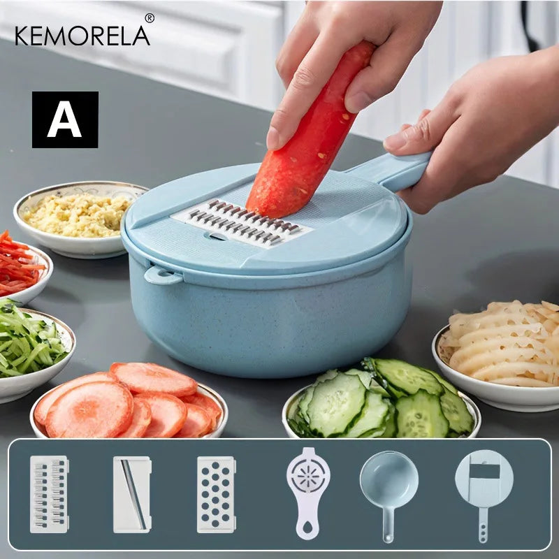 Multifunctional Vegetable Chopper Manual Fruit Slicer Grater Cutter