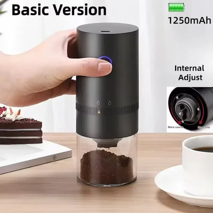 Portable Electric Coffee Grinder 38 Gear Adjustable Bean Grinder