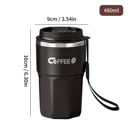 304 Stainless Steel Thermal Bottle 400/480ML Insulated Coffee Mug