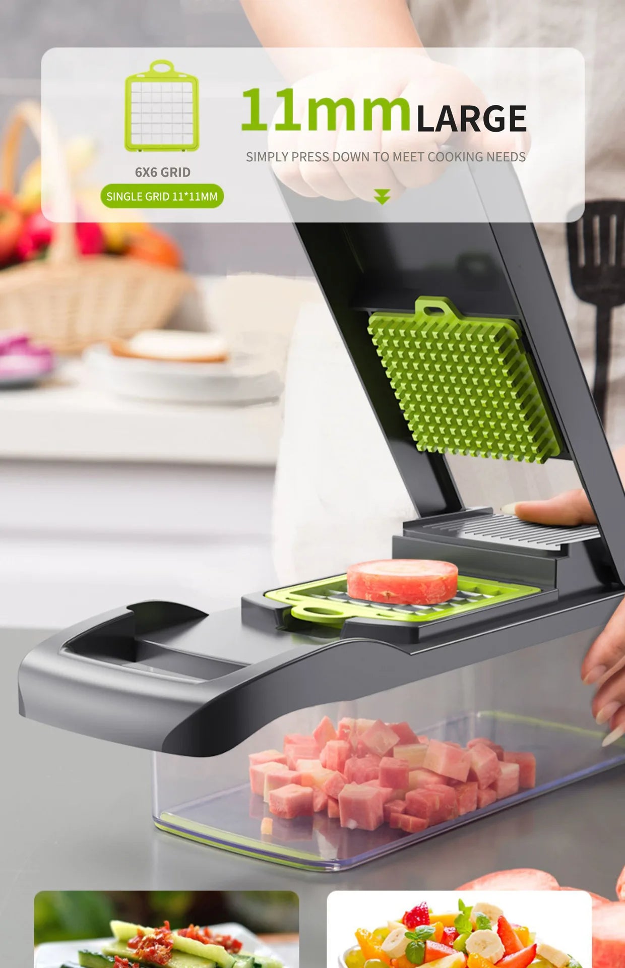 12 in 1 Multifunctional Vegetable Slicer Cutter with Basket Chopper