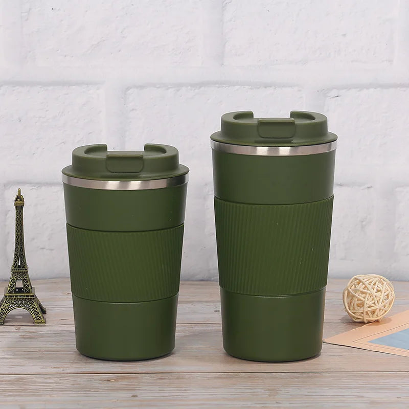 380/510ML Stainless Steel Coffee Cup Non-Slip Travel Thermal Mug