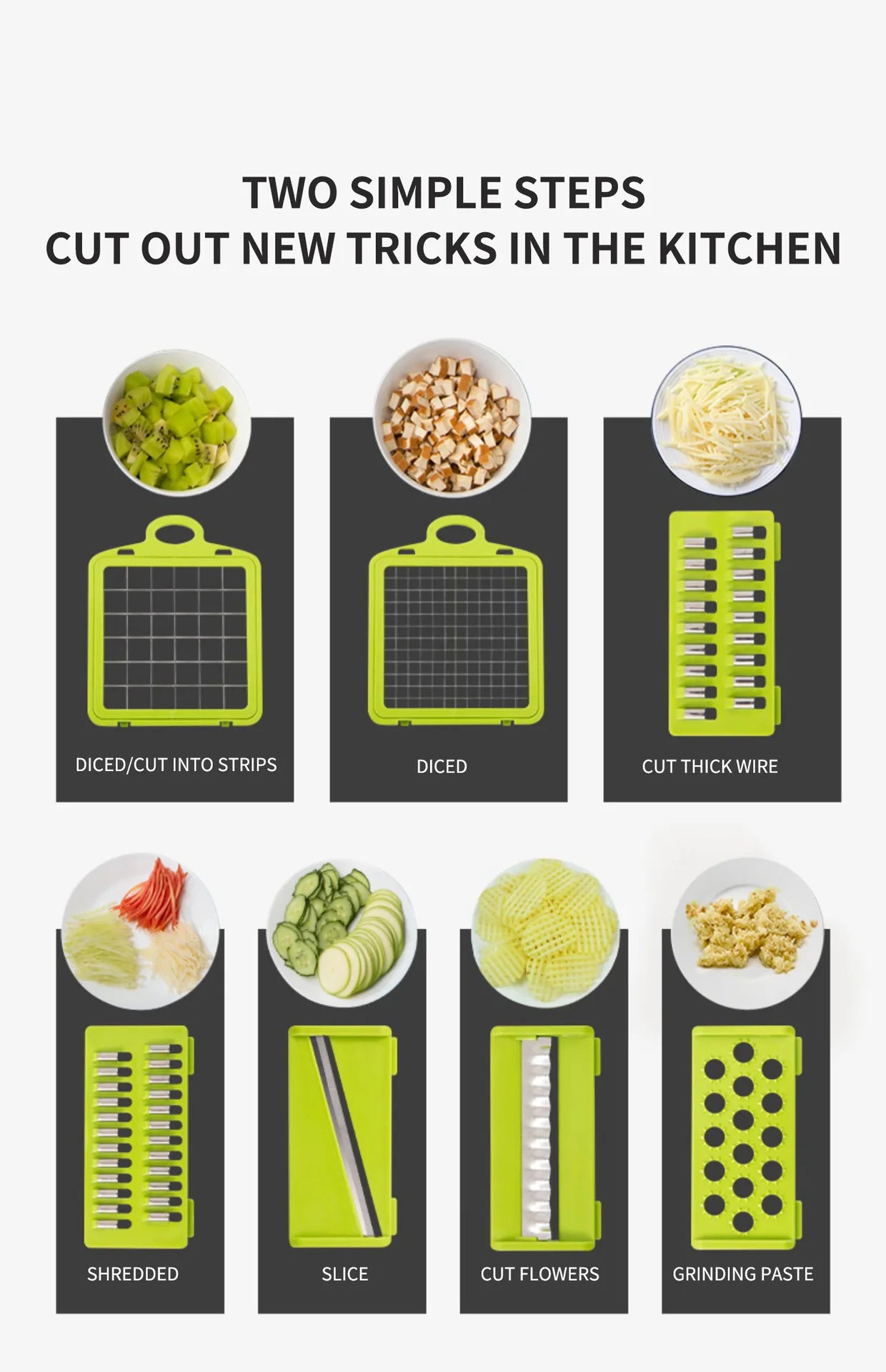 12 in 1 Multifunctional Vegetable Slicer Cutter with Basket Chopper