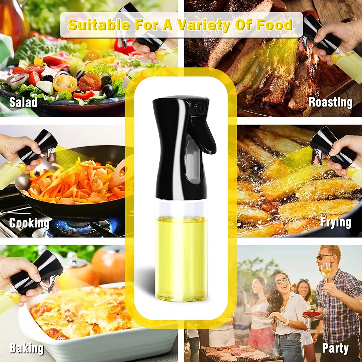 200/300/500ML Oil Spray Bottle BBQ Cooking Olive Oil Sprayer