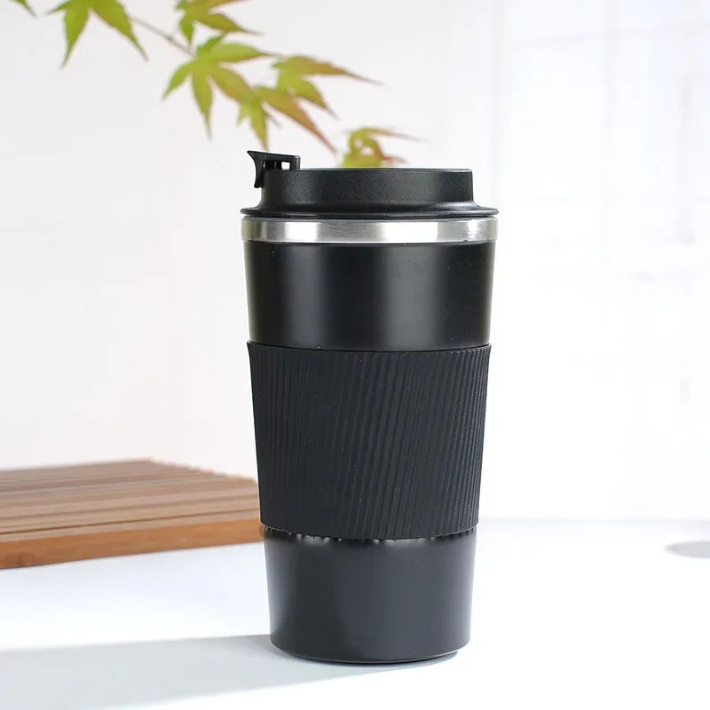 380/510ML Stainless Steel Coffee Cup Non-Slip Travel Thermal Mug