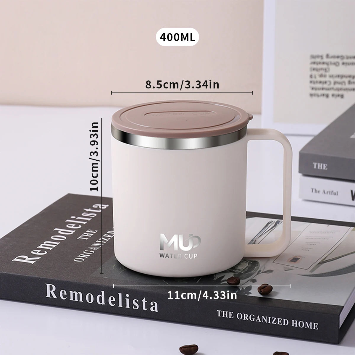 400ML Insulated Coffee Mug 304 Stainless Steel Double Wall Cup