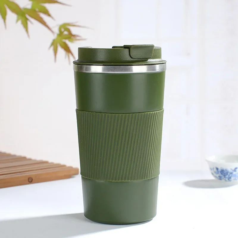 380/510ML Stainless Steel Coffee Cup Non-Slip Travel Thermal Mug